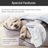 DOG BED WITH BLANKET ATTACHED (POCKET) - Peppy Buddies